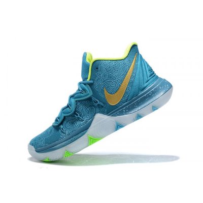 Nike Erkek Kyrie 5 Lake Mavi / Metal Altın Basketbol Ayakkabısı Türkiye - LNUH1QI8